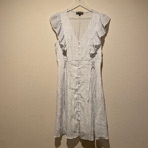 J Gee Ruffle Sleeveless Cottagecore Dress Large Whimsy Coquette‎ Corset Look